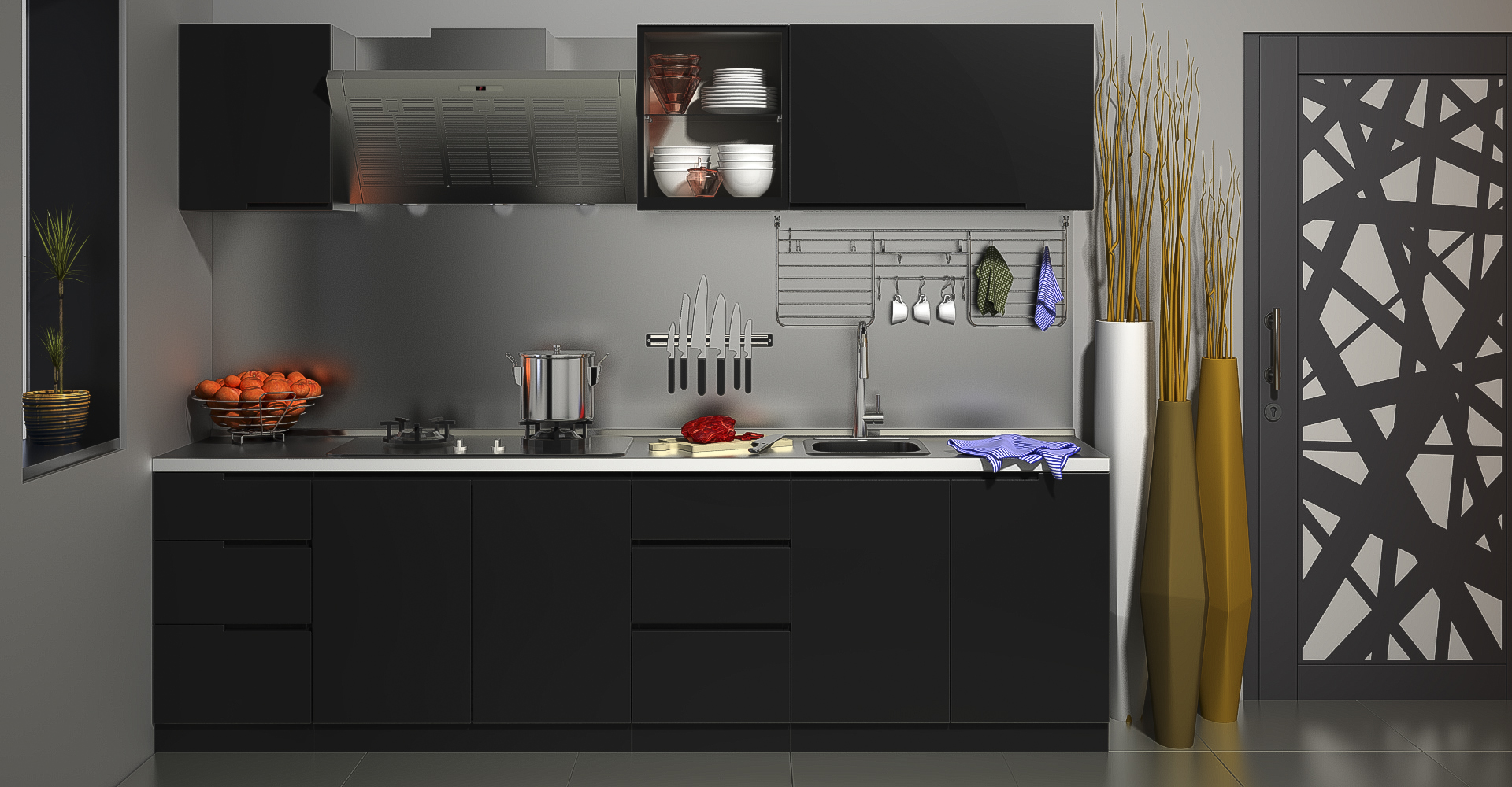 Jenis Jenis Desain Kitchen Set Metal Kitchen Cabinet